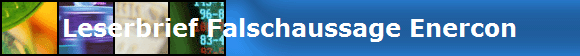 Leserbrief Falschaussage Enercon